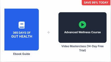 365 Days of Gut Health Ebook Guide + Video Masterclass (14-Day Free Trial)