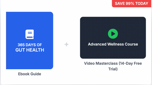 365 Days of Gut Health Ebook Guide + Video Masterclass (14-Day Free Trial)